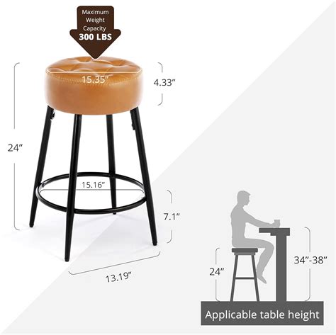 Buy Lue Bona Bar Stools Counter Height Barstools Inches Saddle