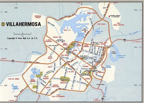 Villahermosa City Map Free Detailed Map Of Villahermosa City Mexico