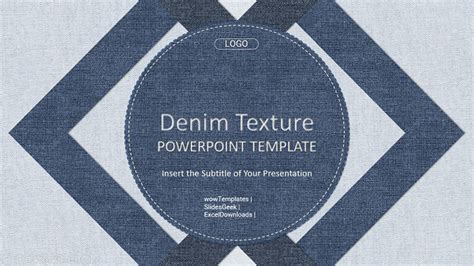 Denim Texture Ideas Free Presentation Slide Template