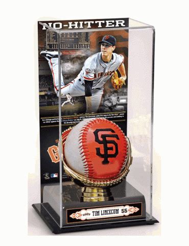 Tim Lincecum 2nd No Hitter Commemorative Display Case & Logo Baseball ...