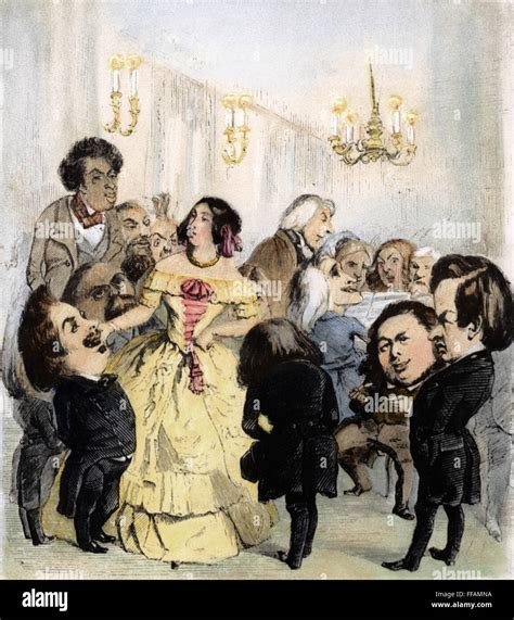 DELPHINE GAY De GIRARDIN N 1804 1855 French Writer In Her Salon With Alexandre Dumas Pere