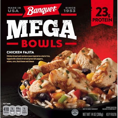 Banquet Mega Bowl Chicken Fajita 14 Oz Instacart