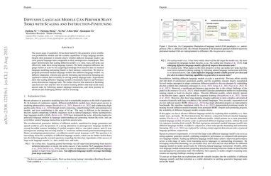 Diffusion Language Models Can Perform Many Tasks with Scaling and Instruction-Finetuning ...