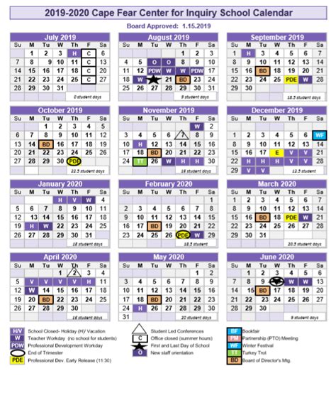 Wilmington Charter School Calendar - Harri Pepita