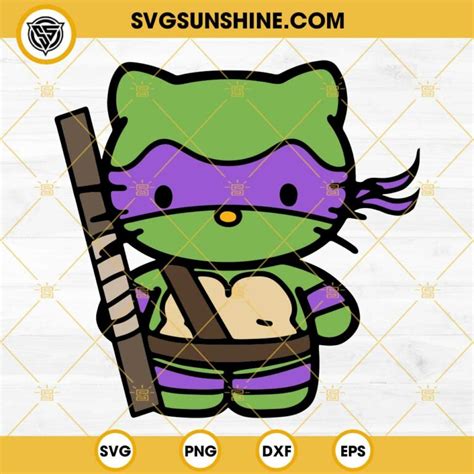 Hello Kitty Teenage Mutant Ninja Turtles Svg Hello Kitty Donatello