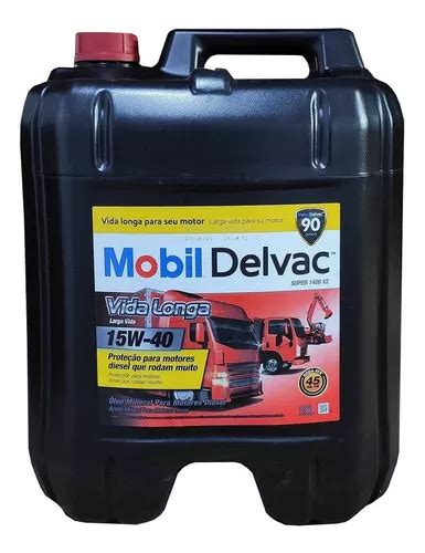 Balde Óleo Delvac Mobil Vida Longa 15w40 20lt Ch4 Diesel Frete grátis