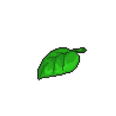 green single leaf in pixel art style 22285418 Vector Art at Vecteezy