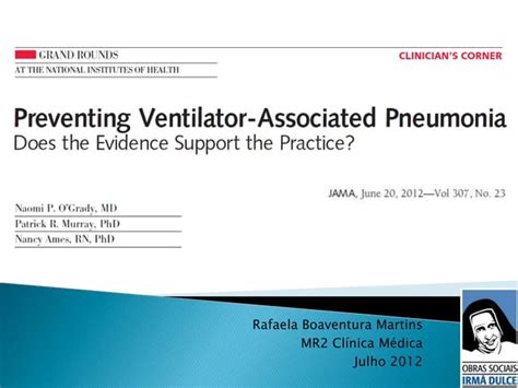 Pneumonia associada a ventilação mecanica PPT