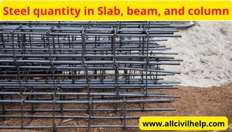 Quantity of Steel In Slab, Beam, and Column - All Civil Help