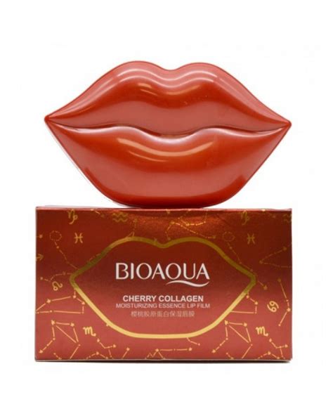 Патчи для губ Bioaqua Cherry Collagen увлажняющие с коллагеном и вишней