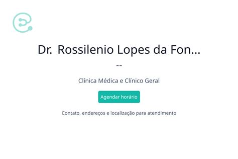 Dr Rossilenio Lopes Da Fonte Cl Nica M Dica Em Rio De Janeiro Rj