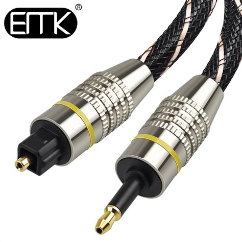 EMK Cable óptico Toslink a Mini Toslink de 3 5mm Cable óptico SPDIF de