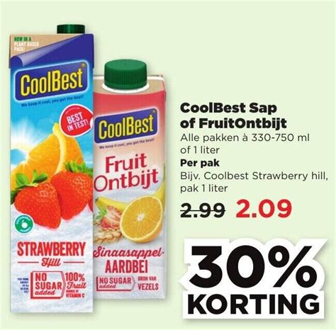 Coolbest Sap Of Fruitontbijt Aanbieding Bij Plus