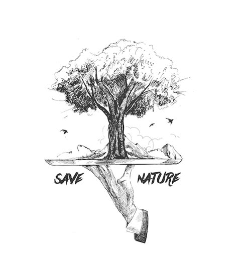 Premium Vector Save Nature Human Hand Holding Tree Against White