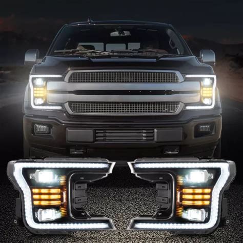 VLAND PROJECTOR LED DRL Headlights For Ford F150 13th Gen Pickup 2018