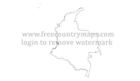 Outline maps of Colombia : Vector and gif map for YouTube