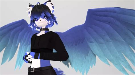 Feathered Wings (VRChat Avatar Accessory) | By Alex the Cat | VRCArena