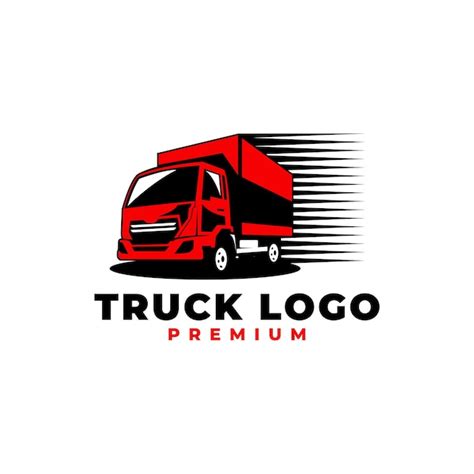 Lkw Vektor Logo Design Box Lkw Logo Premium Vektor