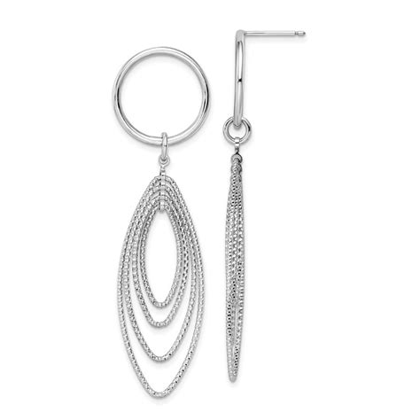 Buy Sterling Silver Rp Post Dangle Earrings 63 6 Mm Apmex