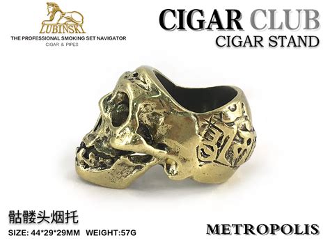 Держатель пепельницы с черепом COHIBA, стальная подставка для сигар ...
