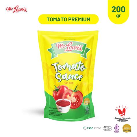 Jual Mc Lewis Premium Tomato Sauce G Shopee Indonesia