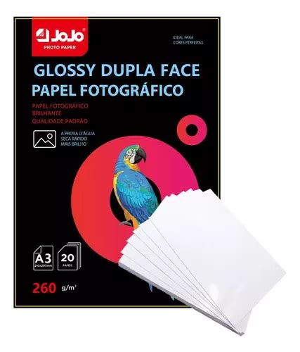 Fls Papel Fotogr Fico Glossy Brilho G Dupla Face A