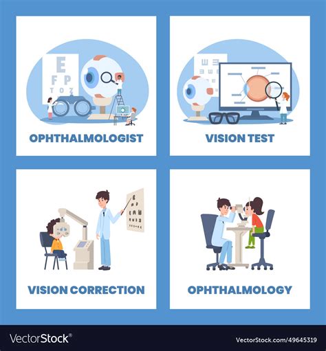 Ophthalmology clinic for kids advertising posters Vector Image