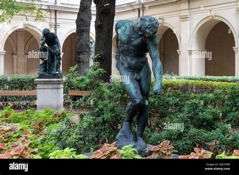 Beautiful Bronze Sculpture Of A Naked Man Made By The Famous Auguste Rodin Stock Photo Alamy