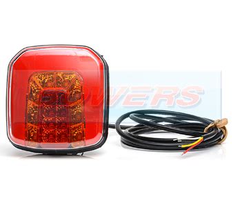 Was W V V Universal Square Neon Led Rear Combination Tail Light