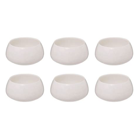 Lot De 6 Coupelles En Porcelaine Nora 10cm Blanc