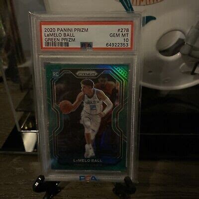 2020 LaMelo Ball Panini Green Prizm Hornets RC 278 PSA 10 Gem Mint