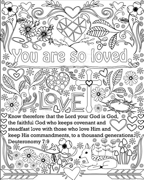 Encouraging Words Bible Verse Coloring Pages Scripture Etsy Bible