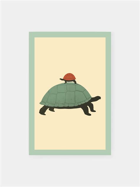 Riding Turtles Poster Klumo Shop