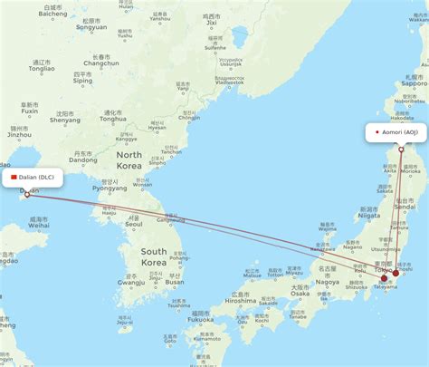 Flights From Dalian To Aomori Dlc To Aoj Flight Routes