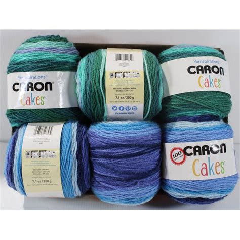 6 Skeins Yarnspirations Caron Cakes