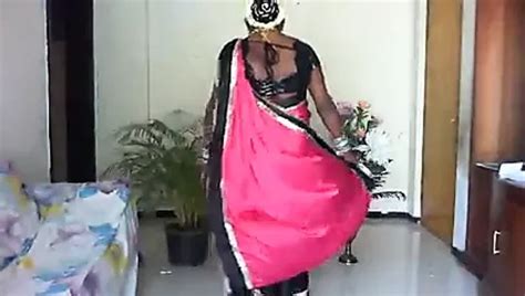 Indian Gay Crossdresser Wife Gaurisissy In Pink Salwar Kurta Pressing Her Big Boobs Shemale