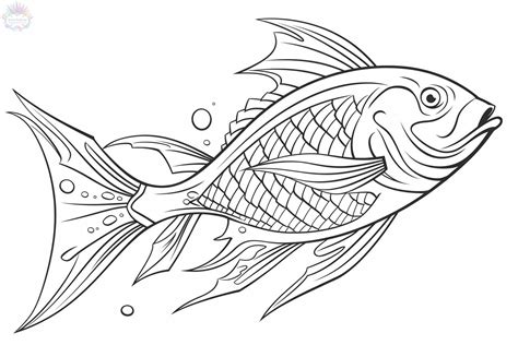 Peixe Para Colorir De 80 Desenhos Para Imprimir E Pintar