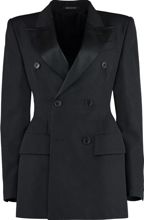 Balenciaga Double Breasted Wool Blazer Shopstyle