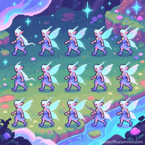 pixel art animation prompts stable diffusion