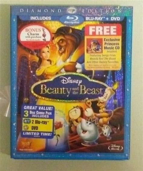 Disney Beauty And The Beast Diamond Edition Blu Ray Dvd Genuine