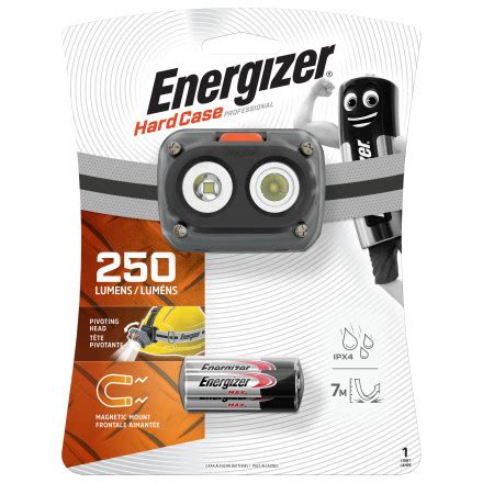 Lampe Frontale LED HardCase PRO ENERGIZER 250 Lumens