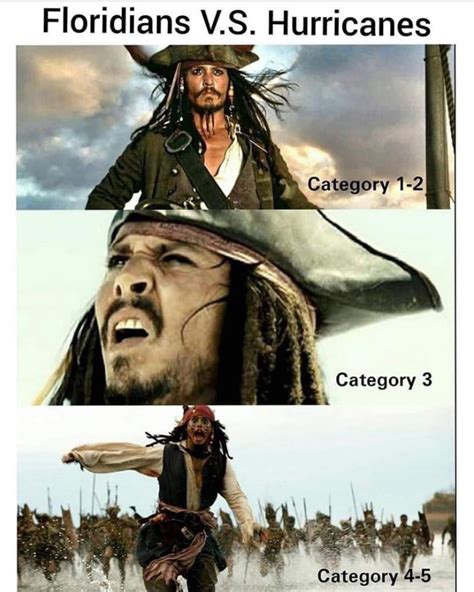 PHOTO Floridians Vs Hurricanes Captain Jack Sparrow Meme