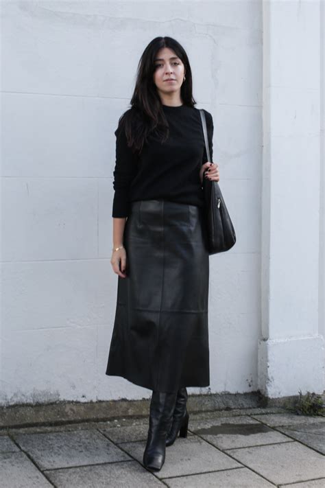 How Im Styling My Leather Midi Skirt Curiously Conscious