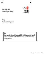 City And Guilds Functional Skills English Level Writing Answers And