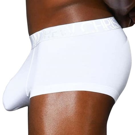 Andrew Christian Boxer Almost Naked Happy Modal Blanc INDERWEAR