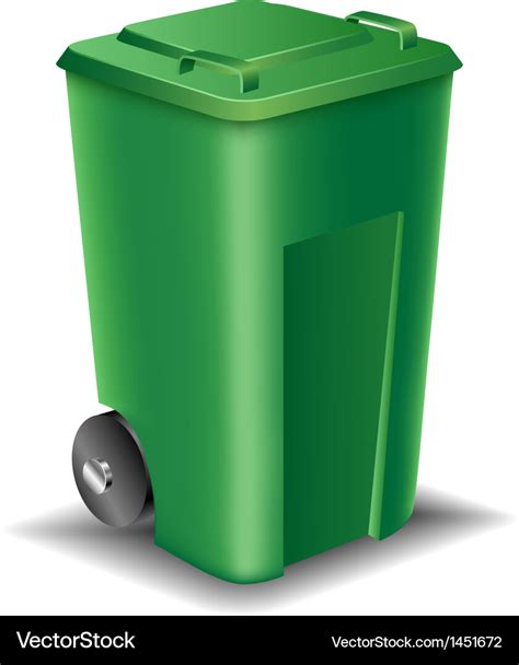 Green street trash can Royalty Free Vector Image