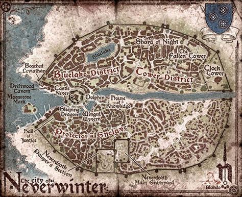 The Red Epic : Maps by Jared Blando — Neverwinter City Map (Digital ...