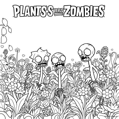 Kolorowanki Rośliny Kontra Zombie
