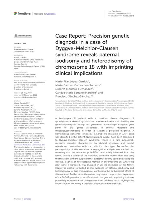 (PDF) Case Report: Precision genetic diagnosis in a case of Dyggve-Melchior-Clausen syndrome ...