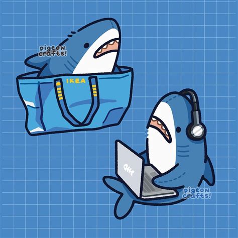 pigeoncrafts cheryl ryan  instagram  favourite shark icon